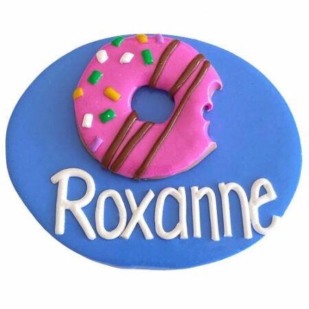 Donut personalised name badge
